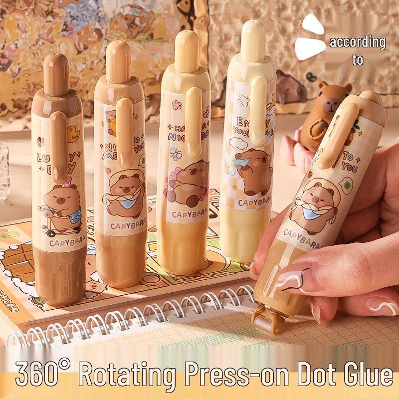 Children's Double-Sided Dot Glue Pen with Refillable Transparent Adhesive for Handmade Crafts