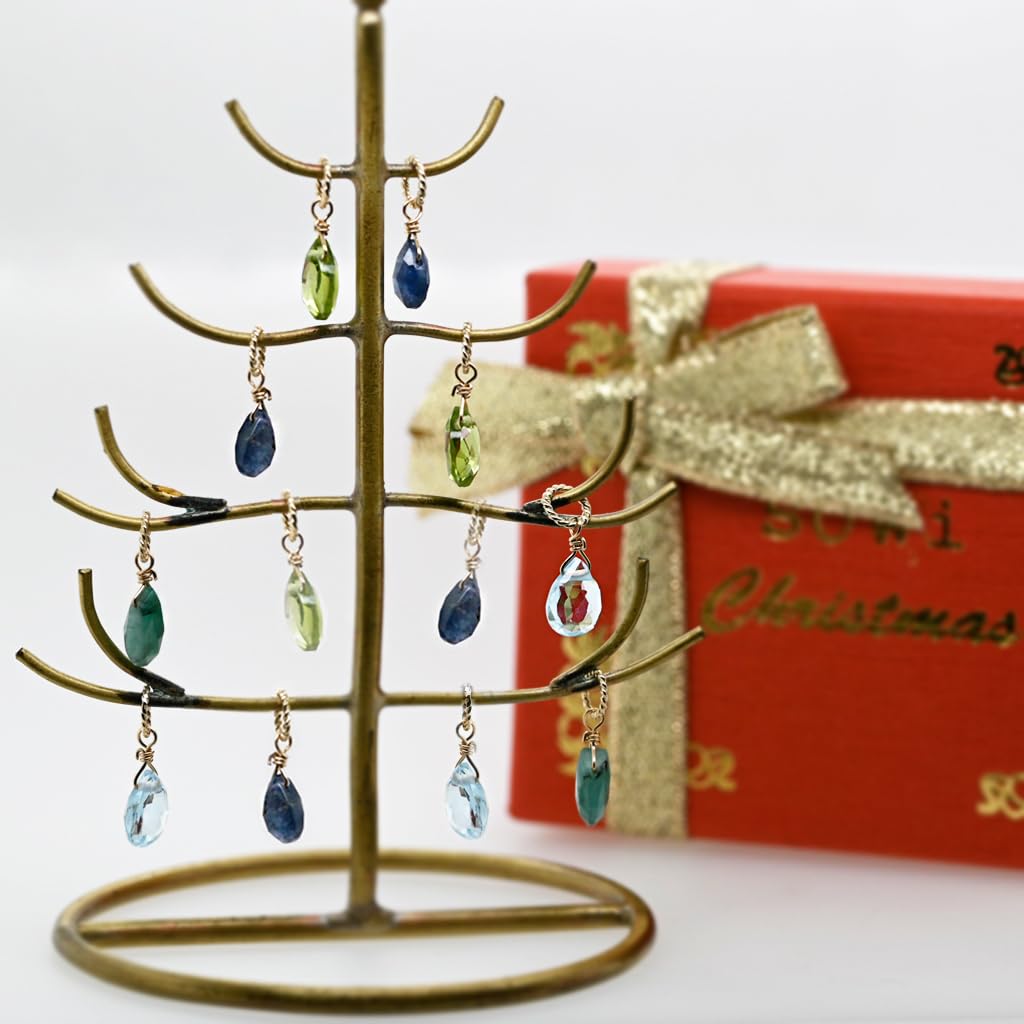 K10 Natural Stone Earring Pendant Changeable [SOI] Charm, Charm, Top, (Peridot)