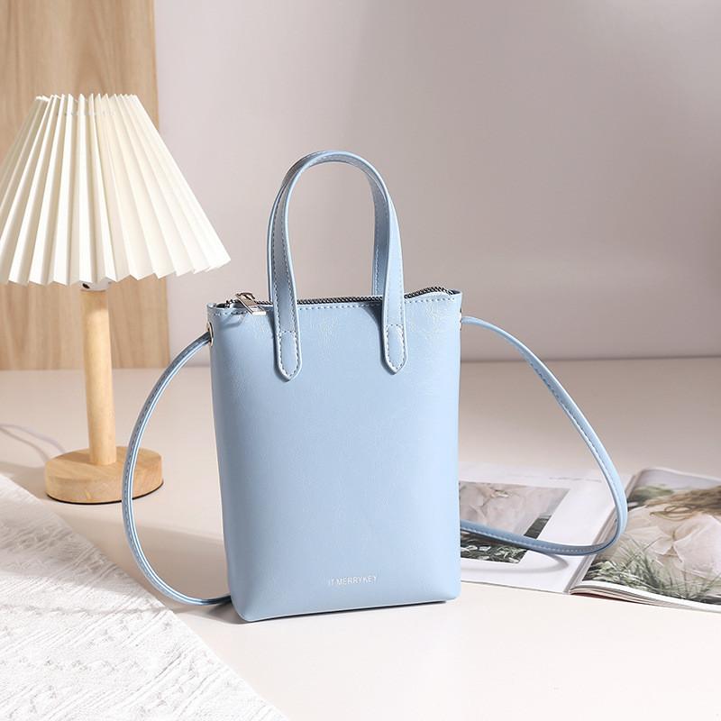 IELGY Soft Leather Portable Small Handbag Commuter Fashionable Women's Cross-body Mobile Phone Bag