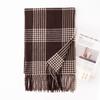 Scarf Winter Thickened New Style Plaid Women's Versatile Tassel Fashion Warm Scarf Comfortable Imitation Cashmere Scarf