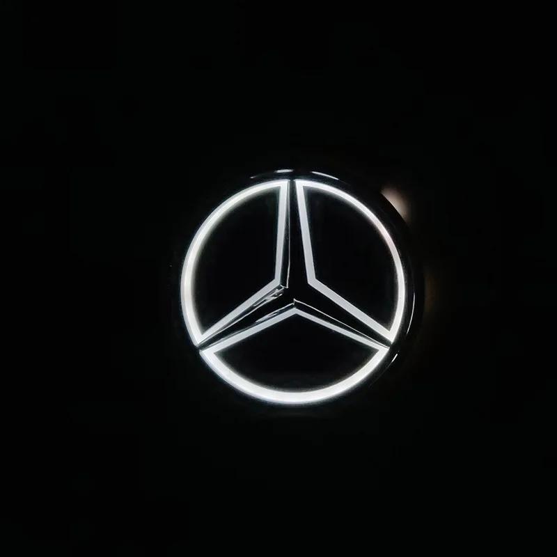 

Новый Хит 2026 9.5см ABS Светодиодная Подсветка Значок Автомобиля Задний Значок Багажника Аксессуары для Mercedes Benz S350 S300L S A B C E Класса GLA GLK