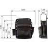 Tajima Safe System Detachable Waist Pouch with Twin Hooks, Crocodile Leather, and 3-Tier Large Nail Pouch, Made of High-Strength, Flexible, and Durabl