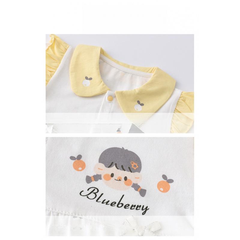 Infant And Children'S Clothing Baby Romper For Summer Short-Sleeved Romper For Girls Baby Home Wear Lightweight For Going Out