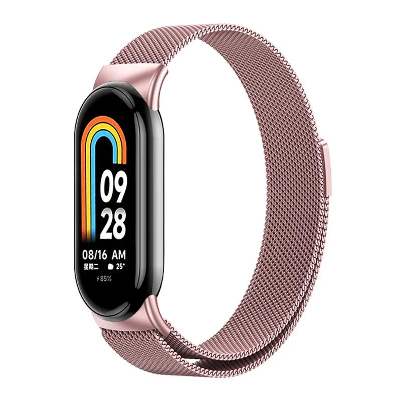 Strap For Xiaomi Mi Band 8 Global Version Accessorie Milanese Loop Replacement Belt Bracelet Pulseira Correa Mi Band 9 NFC Strap
