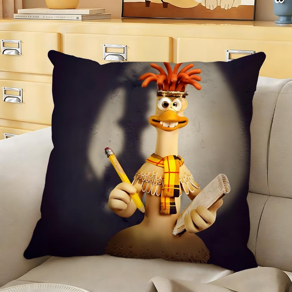 Cartoon CChicken RunS Cushion Cover Soft Durable Reversible Pillow Cover Home Car MultiScene Daily Comfort Pillowcase