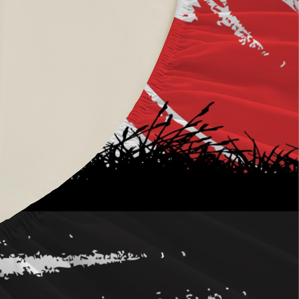 Japanese Style 3D Print Fitted Sheet Set 100% Polyester Mattress Covers Breathable Set Room Decoration With 2 Pillowcases