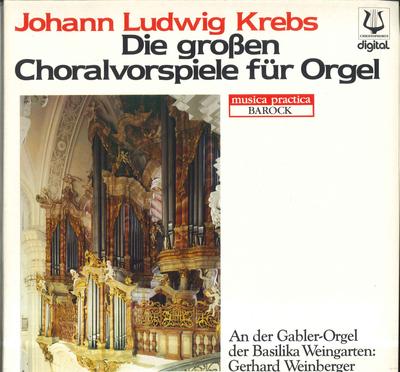 LP Record GERHARD WEINBERGER  Johann Ludwig Krebs Die Grossen Cho SCGLX74034 CHRISTOPHORUS Germany Classical Used