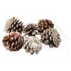 6pcs Fake Pine Cone Simulate Christmas Tree Pine Cone Artificial Pine Cone Xmas Craft Decor Xmas Tree Garden Courtyard Decor