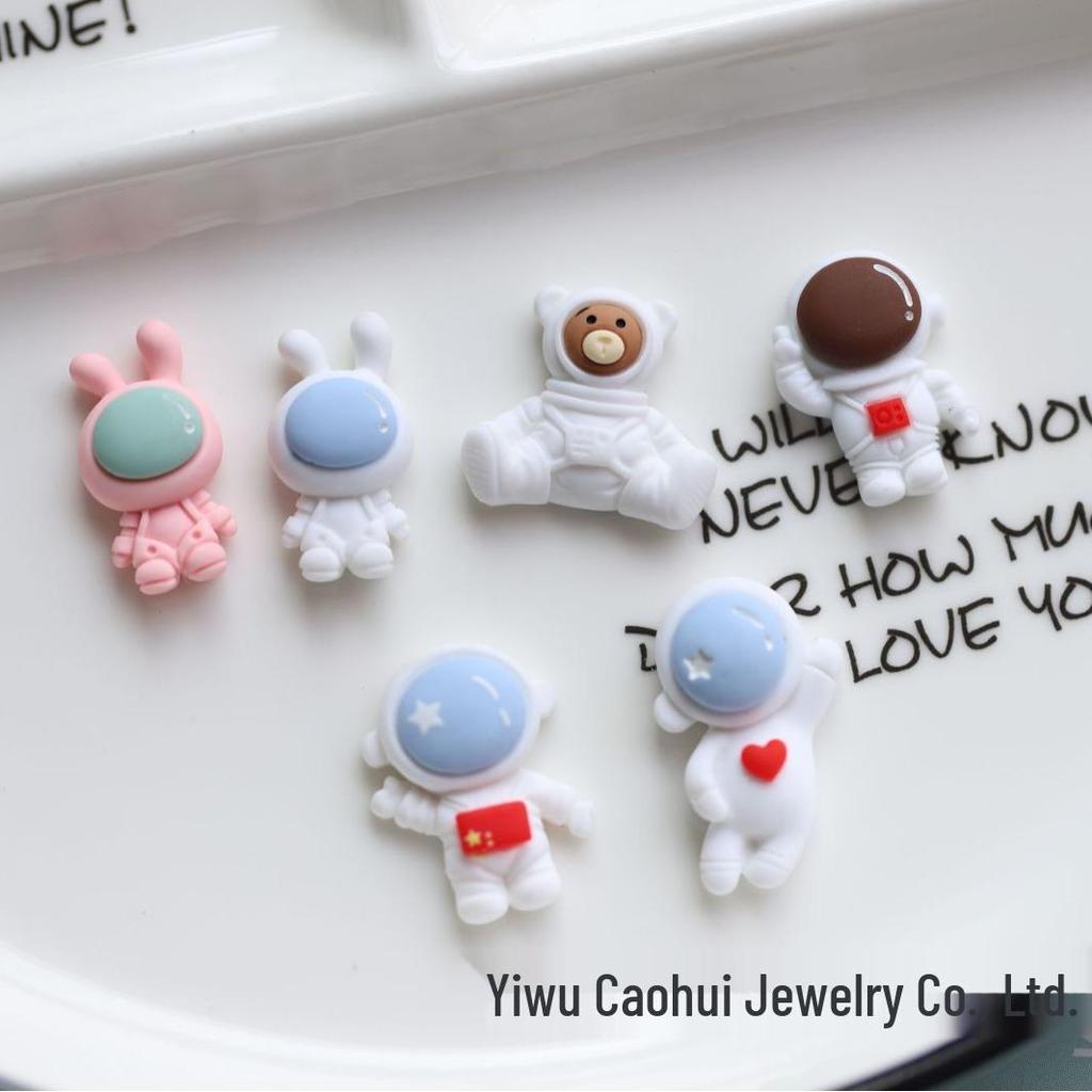 Space Astronaut DIY Resin Ornament: Rocket, Earth, Satellite, Water Cup, Cartoon Sticker Set