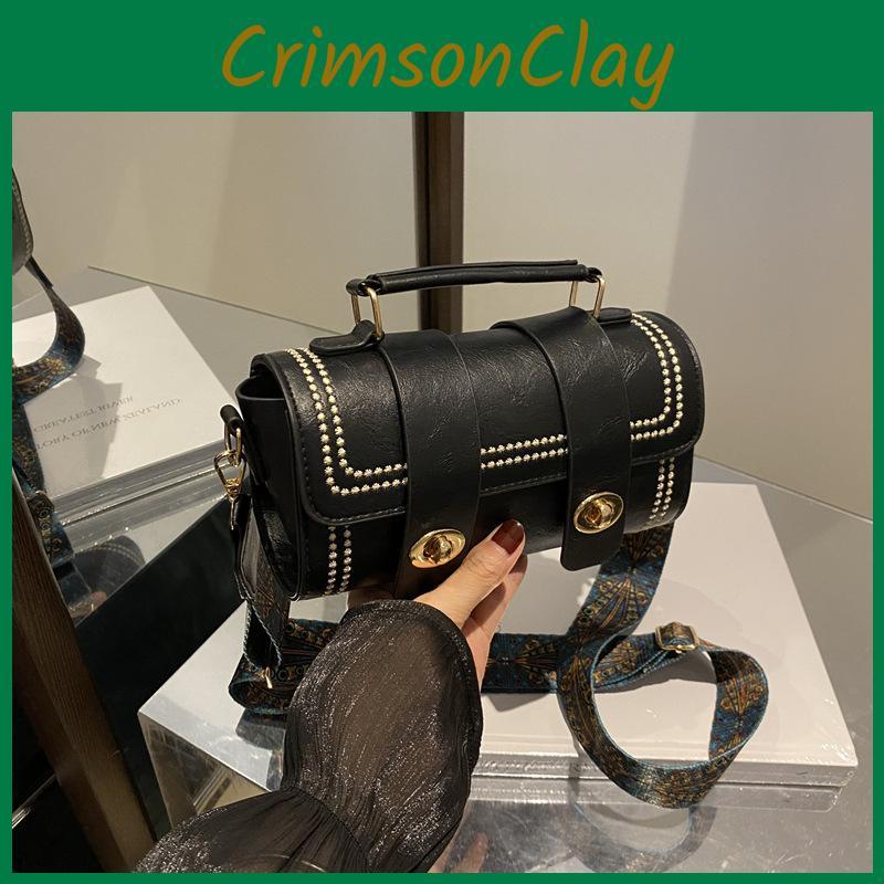 Solid Single Color Shoulder Crossbody Square Bag Handbag Women Gift Fashion