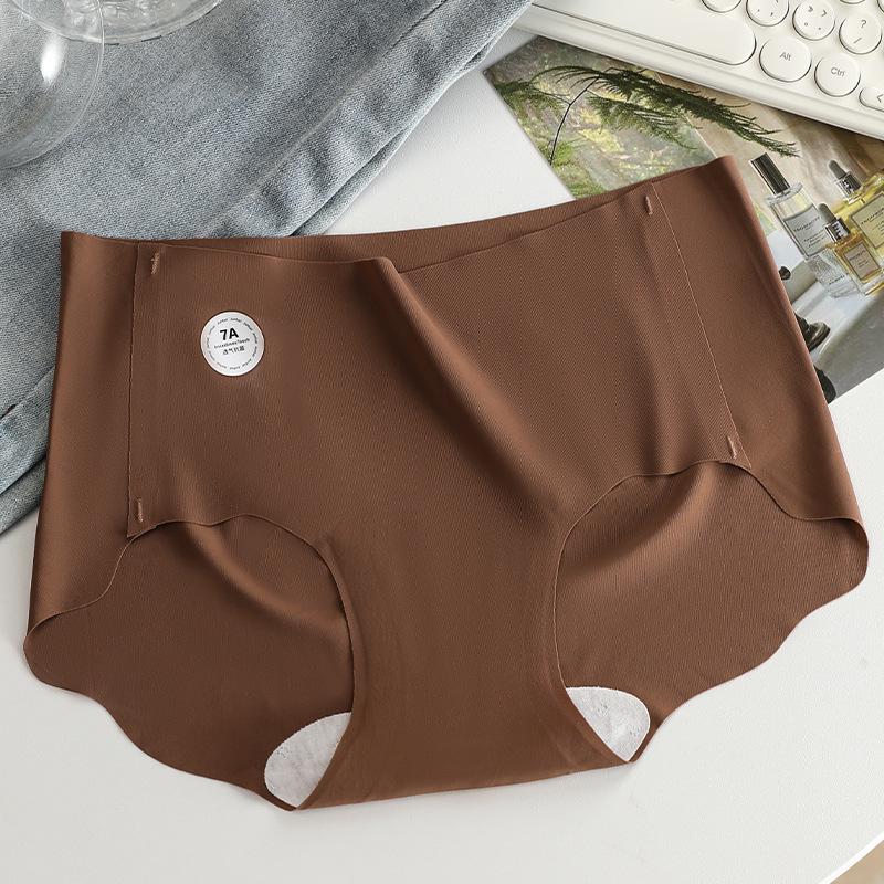 Wavy Comfort: High Elastic Yoga Mid-Waist Antibacterial Cotton Crotch Panties for Women