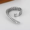 Personality Handy Accessories Fashion Simplicity Design Sensory Heart -Shaped Light Surface Cut Edge Men 'S Titanium Steel Bracelet