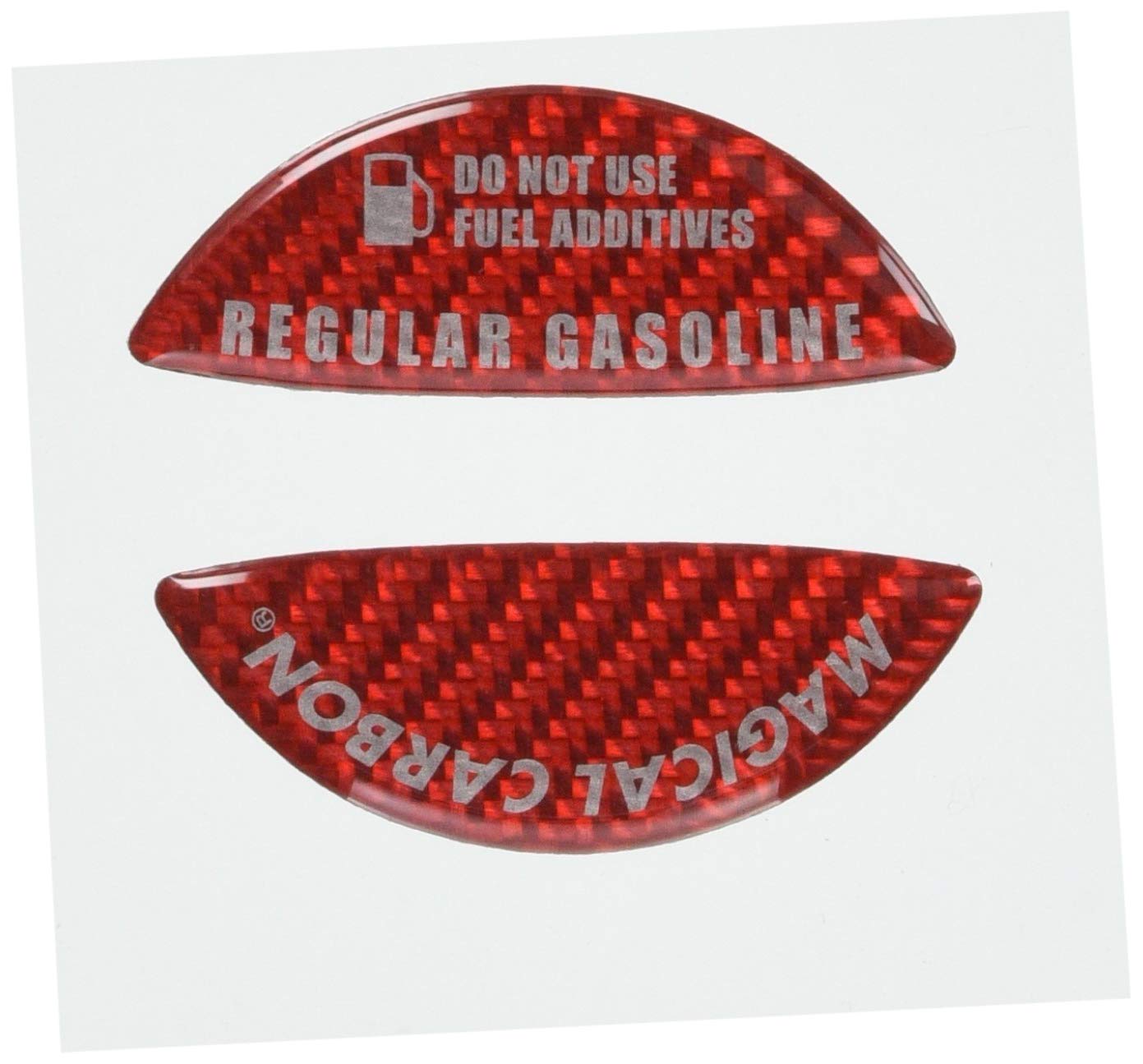 HASEPRO Magical Carbon [Fuel Cap Emblem] Regular Type (Red) for H100xW70xD2mm красный
