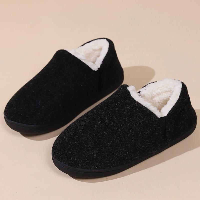 Fashion Light Non Slip Cotton Slippers Women Comfort Faux Fur House Cotton Slippers Woman Winter Mix Color Flat Heel Cotton Shoes Mujer