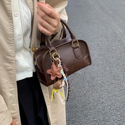 Women's Retro Fashion Crossbody Bowling Bag - Winter 2025 Trendy Niche Shoulder Bag 