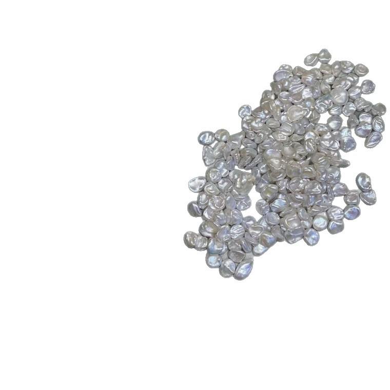 Irregular 7-8mm Bright Silver Freshwater Pearl Beads for DIY Jewelry