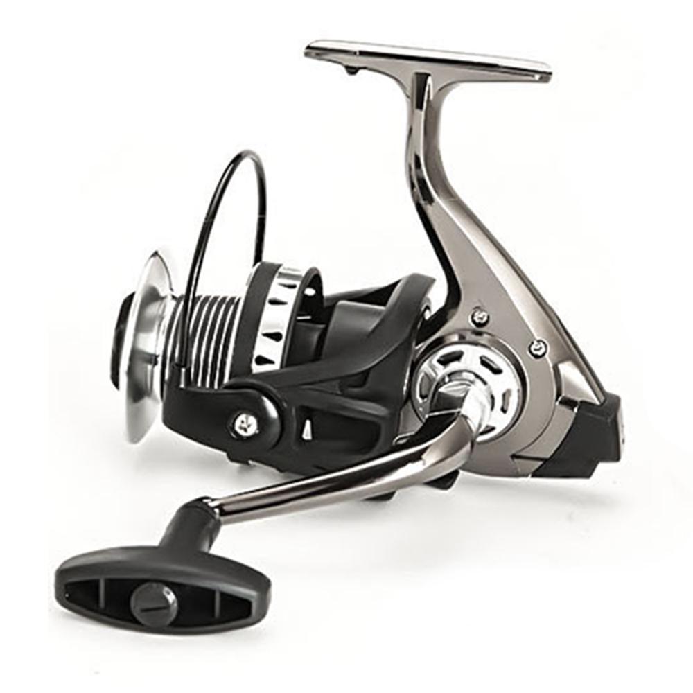 Newbility High Quality Spinning Fishing Reel 13+1BB Metal & Nylon Black 5.2:1 V-shaped Spool for River & Lake Fishing 4000 series чёрный