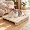 Raised Wooden Cat Elevated Surfaces with Slats WearResistant Scratching Board Debris