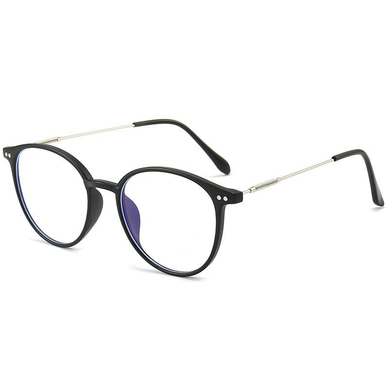 Anti-Blue Flat Glasses Retro Cold Brown Color-Changing Glasses Plain Artifact Wind Finished Myopia Glasses