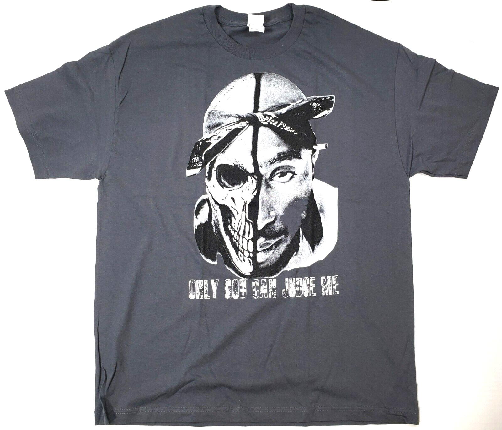 2Pac T-shirt Tupac Shakur Urban Streetwear 100% Cotton Tee Men s XL Gray New L