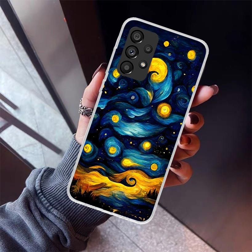 Starry Night Van Gogh Art Phone Case For Samsung Galaxy A12 A52S A42 A32 A22 A51 A50 Note 20 Ultra 10 S10 Plus A71 A70 A31 A30 A