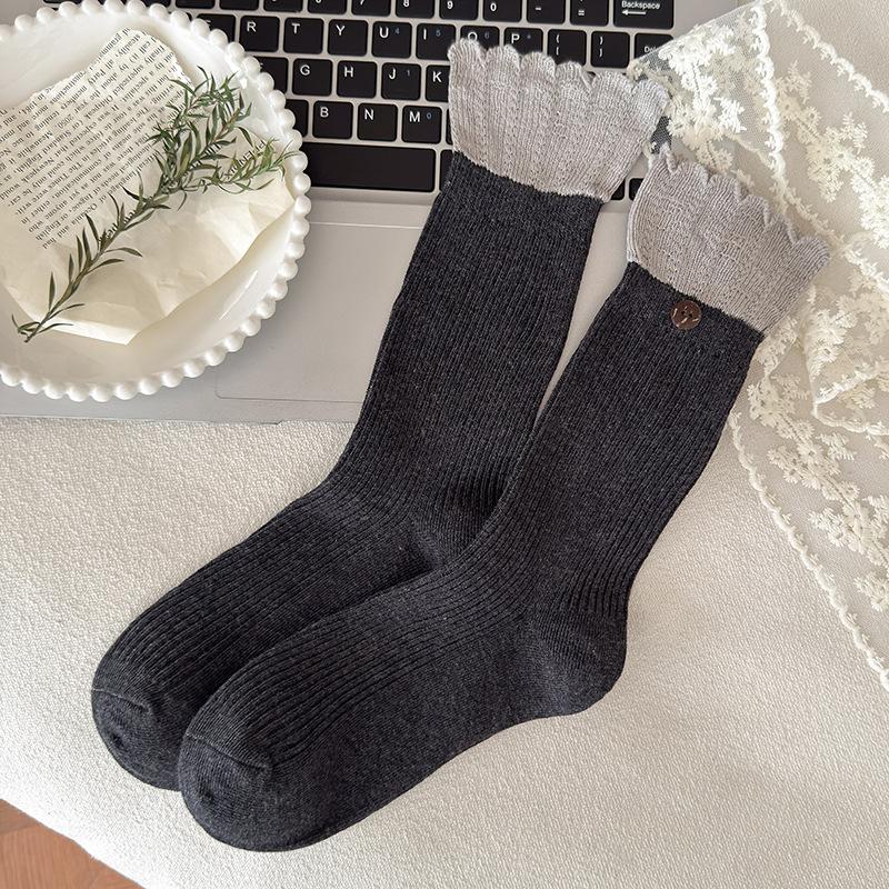 Meias de Veludo Australiano Meias de Cano Médio Meias de Veludo para Estação Espessas Quentes para Casa Chão Dormir Meias Cor Doce Meias Mulher