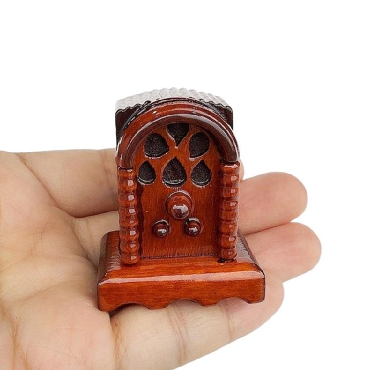 1/12 Scale Radio Replicas Wood Furniture Model Figure For Detailed Doll House Scene Landscape And Collection Setting