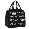 Benutzerdefinierte TV-Show Friends Symbol Lunchtasche Herren Damen Kühlbox Thermisch Isolierte Lunchboxen für Schüler Schule