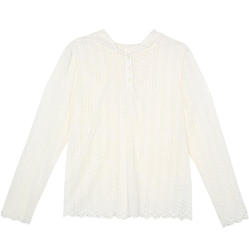 Betu Women s Lace Hooded Long Sleeve T-Shirt M