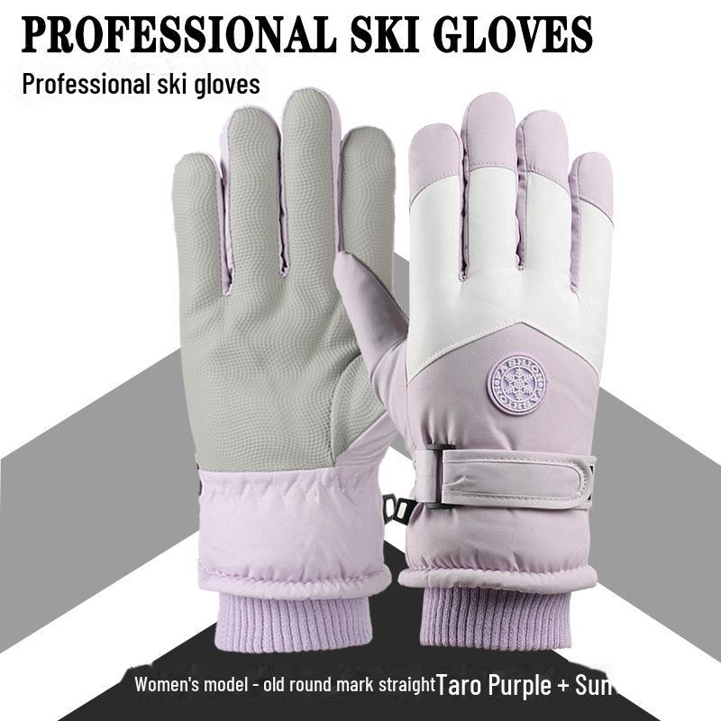 Unisex Winter Ski Gloves for Outdoor Riding, Electric Motorcycle, Warm, Cold-Proof, Touchscreen Compatible