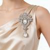 Fashion Luxury Rhinestone Crystal Waterdrop Brooch For Women Clothing Coat Jewelry Accessries Gifts