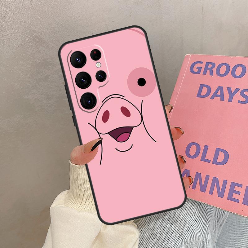 Cute PINK Kawai Pig Case For Samsung Galaxy S24 FE S21 FE S20 S22 S23 S25 Ultra S9 S10 Plus S25 FE Cover Coque