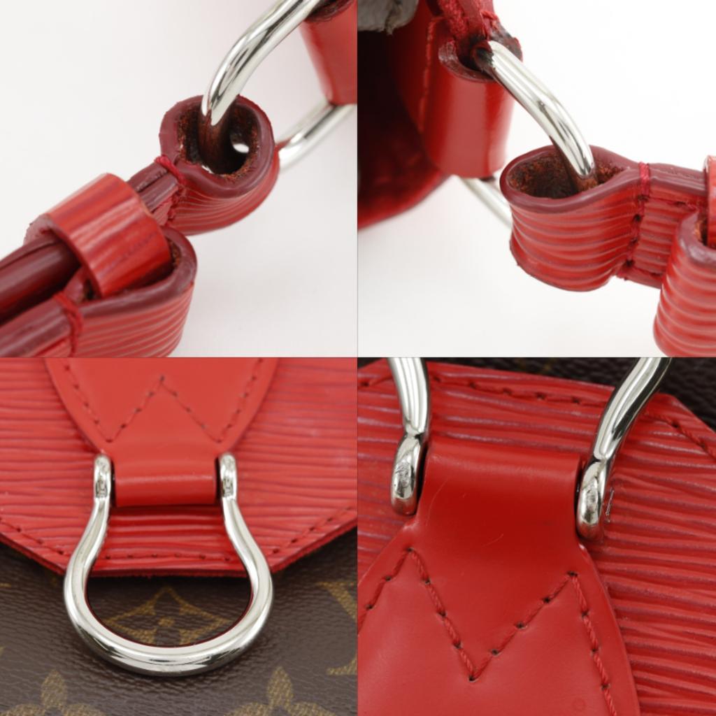 Louis Vuitton Saint Michel Shoulder Bag M44031 Brown / Red Monogram canvas/Epi Leather Women Used