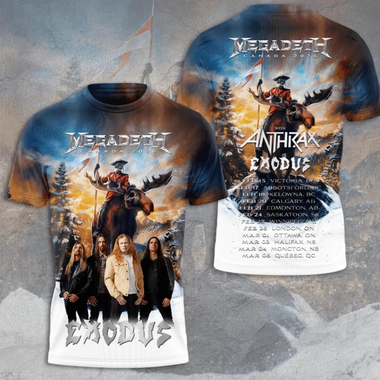 New Megadeth 3d 2026 Gift For Fans Unisex All Size Shirt LW1011 XXL