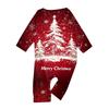 Christmas Print Family Outfit Long Sleeve Top + Pants Set Family Outfit