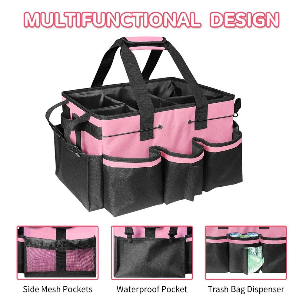 Multifunctional Waterproof Tool Bag Cleaning Tools Storage Bag and Wear-Resistant Large Capacity Oxford Cloth Storage Bags