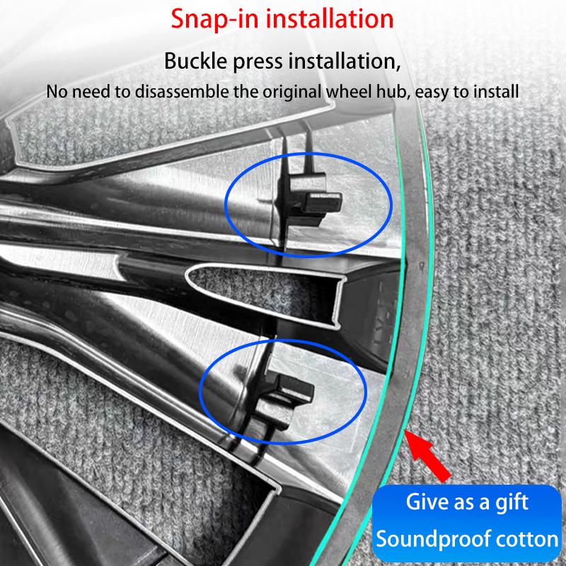 For Tesla Model Y Juniper 2025 4PCS 19 Inch Wheel Cap Automobile Performance Replacement Wheel Hubcap Full Rim Cover Accessories