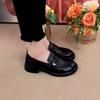 Platform women's autumn new thick heel soft leather soft sole small leather shoes comfortable and versatile single shoes