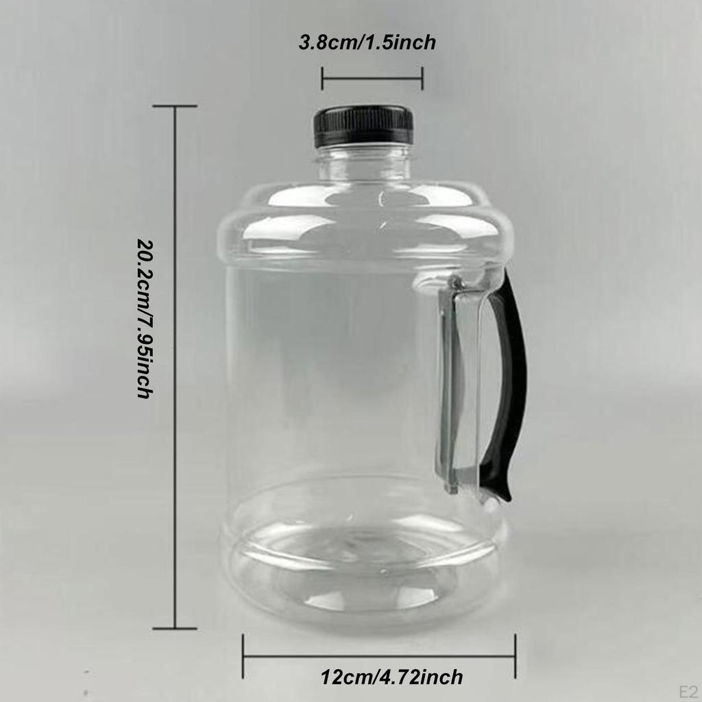 Reusable Water Bottle Jug 1.5L Easy Grip Carry Empty Versatile with Screw Cap Bucket for