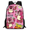 Strawberry Bear School Bag High Definition Printing Multi-Function Oxford Lightweight Backpack