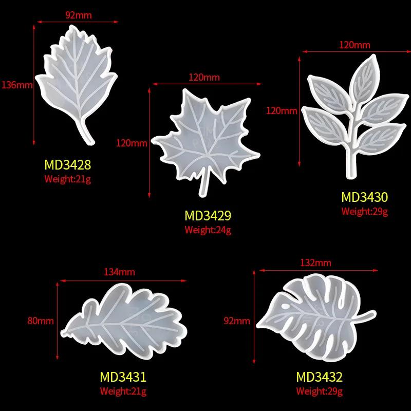 Christmas Table Decoration DIY Handmade Leaf Coaster Mold Christmas Series Crystal Epoxy Mold Resin Maple Leaf Silicone Molds