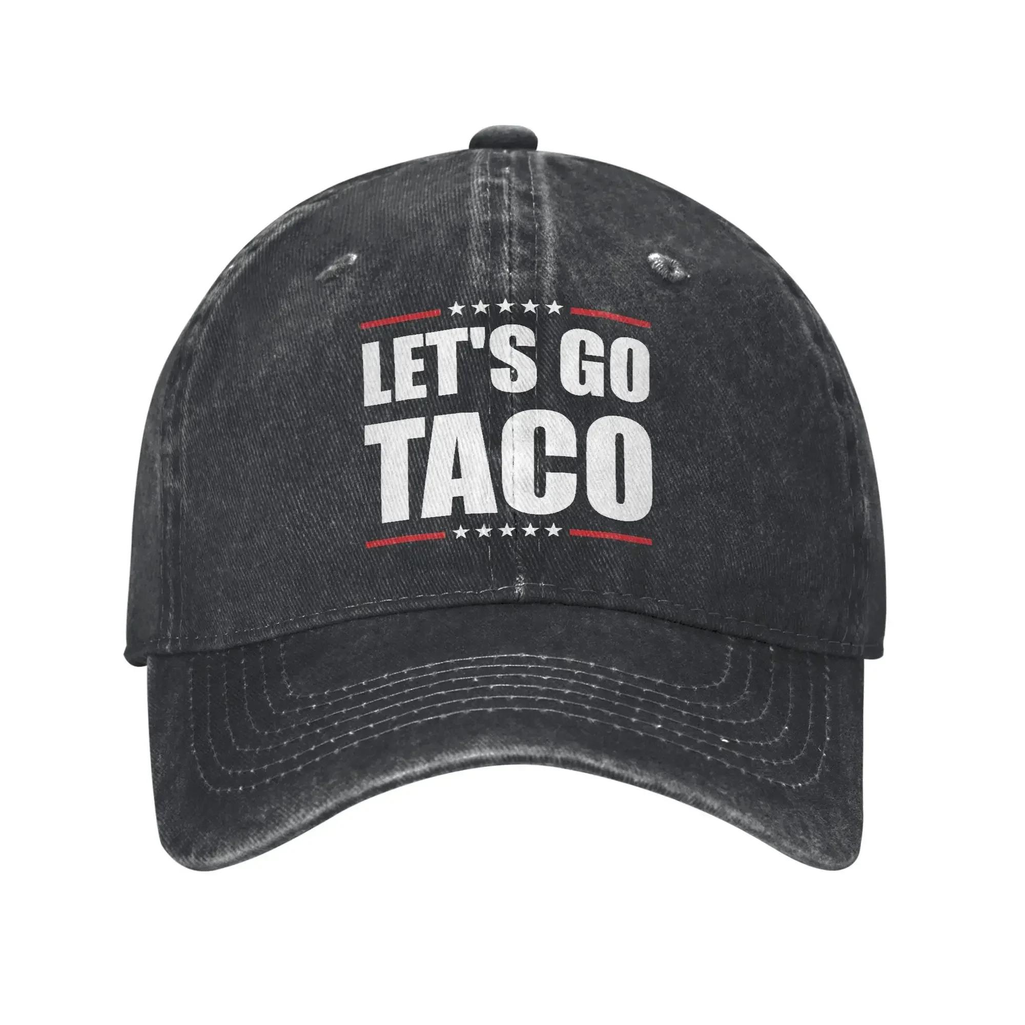 

Let s Go Taco Baseball Cap Fashion Distressed Washed Headwear Men Women Outdoor All Seasons Travel Adjustable Fit Caps Hat One Size