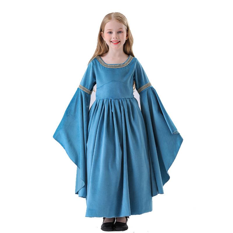 

День защиты детей Властелин колец, синее платье, костюм придворной королевы, дымчато-голубая эльфийская накидка 130