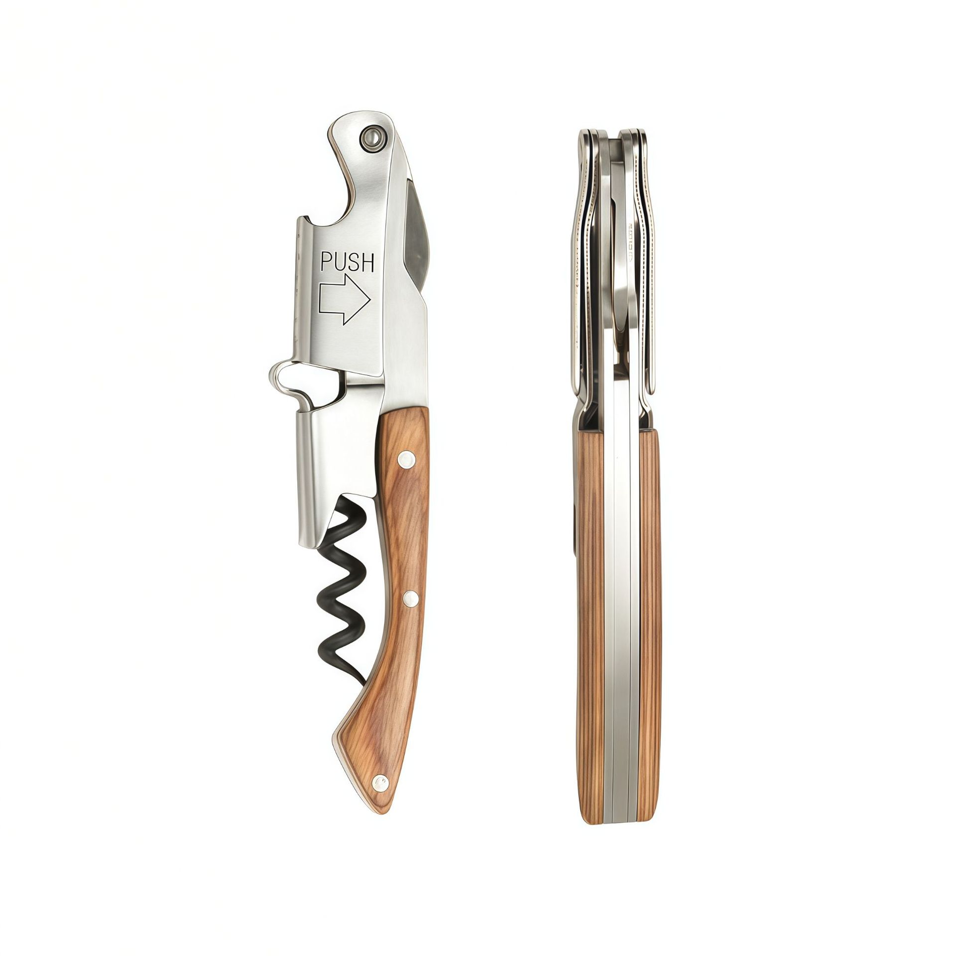High quality red wine bottle opener Stainless steel solid wood handle Multifunctional hippocampus knife Beer wine opener Wine knife starter