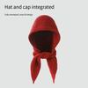 2026 New Adult Women's Sunproof Balaclava Hat & Scarf Set Winter Warm Neck Knitted Spandex/Polyester Hooded Skin-Friendly