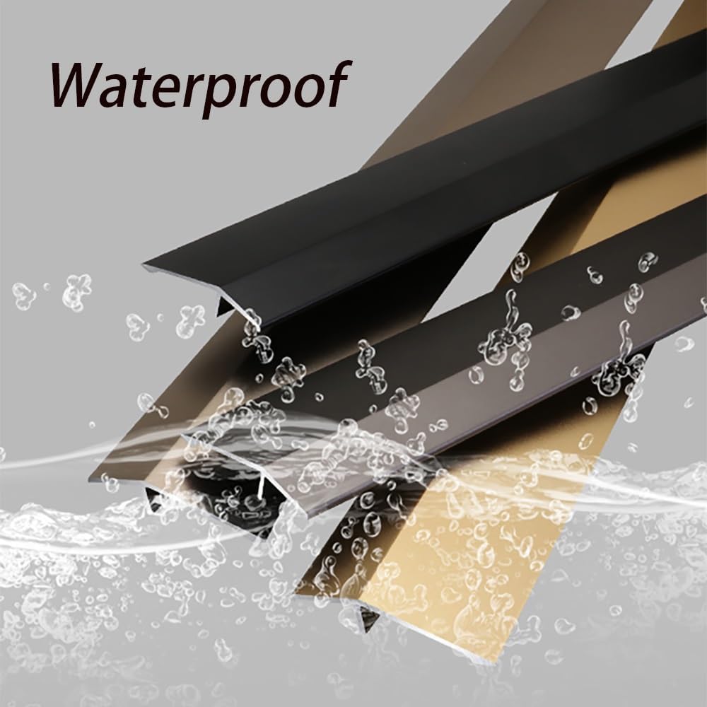 MAGILL Aluminum Floor Transition Threshold Strip, Interior Threshold Reducer for Wood To Tile/Carpet To Tile Transitions Edge Bar, Cuttable (Color :