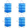 Hanging Foldable Fish Drying Mesh 3 Layers Vegetable Fish Drying Rack Zipper Storage Bag With Lanyard