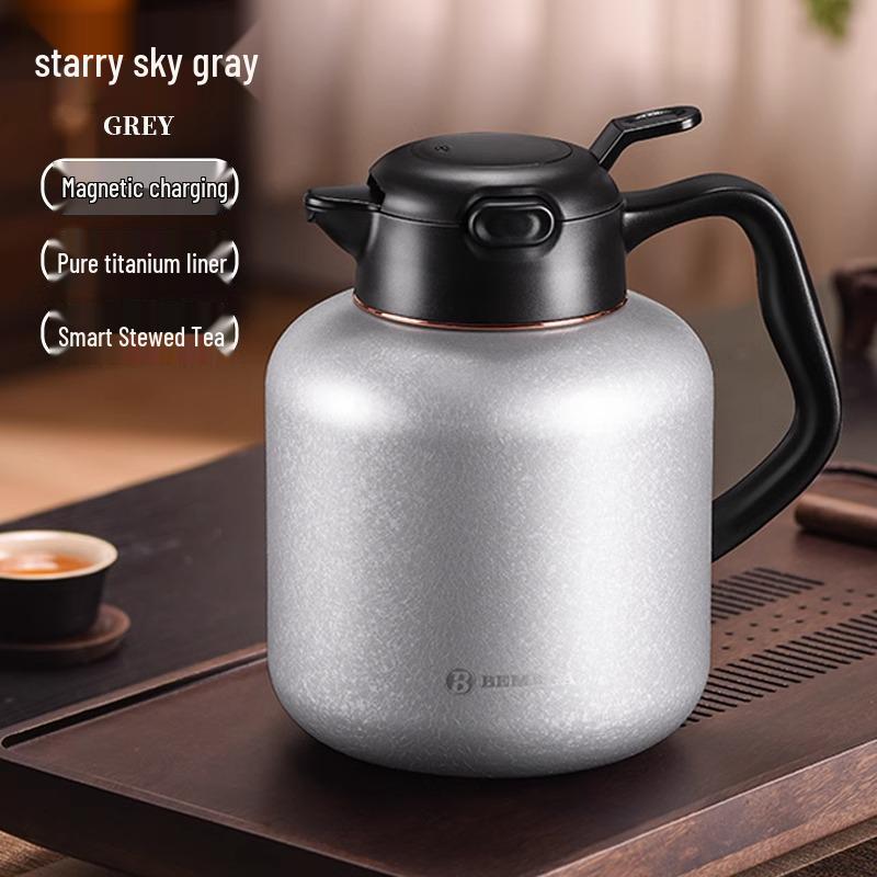 

Bemega UK Pure Titanium Stewing Teapot 2026 - Large Capacity Household Thermal Bottle for Boiling and Brewing 1800ml