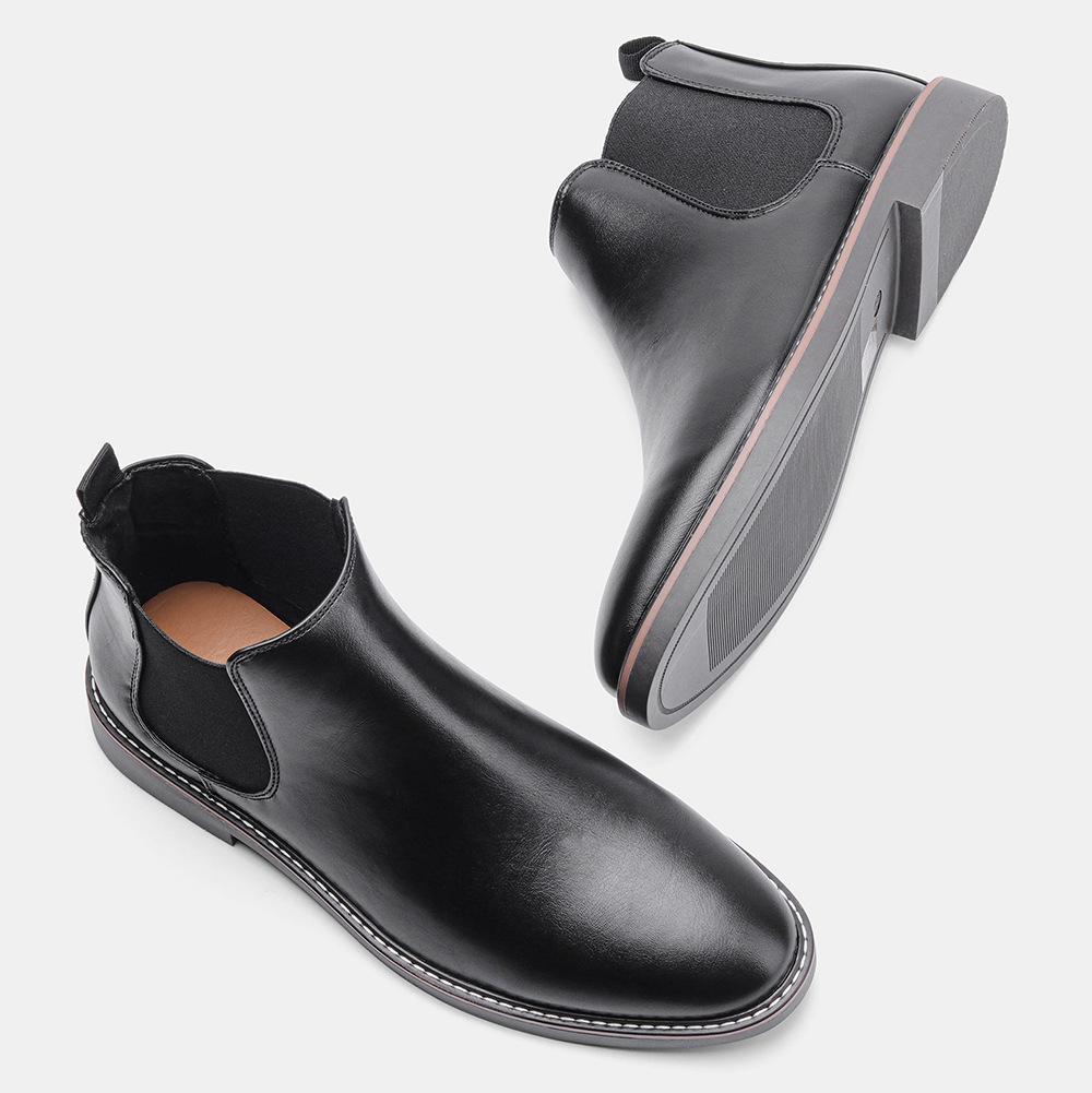 Herren Übergröße Britische Chelsea Boots - Retro Mode Geriebene Farbe Knöchelschuhe