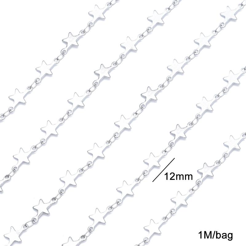 

1 м/пакет, ювелирная цепочка из нержавеющей стали, кубинская цепочка в форме сердца, базовая цепочка в стиле панк для ожерелья, браслета, DIY ювелирных изделий, фурнитура для изготовления ювелирных изделий style 04